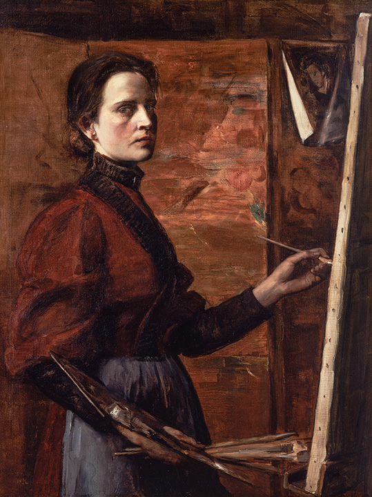 Self Portrait  1895 Oil 39 "x 29.5"  painted when Nourse was 33 years old