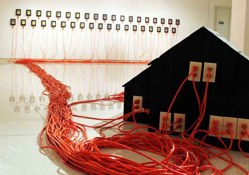  Eclectic Electric, mixed media installation
