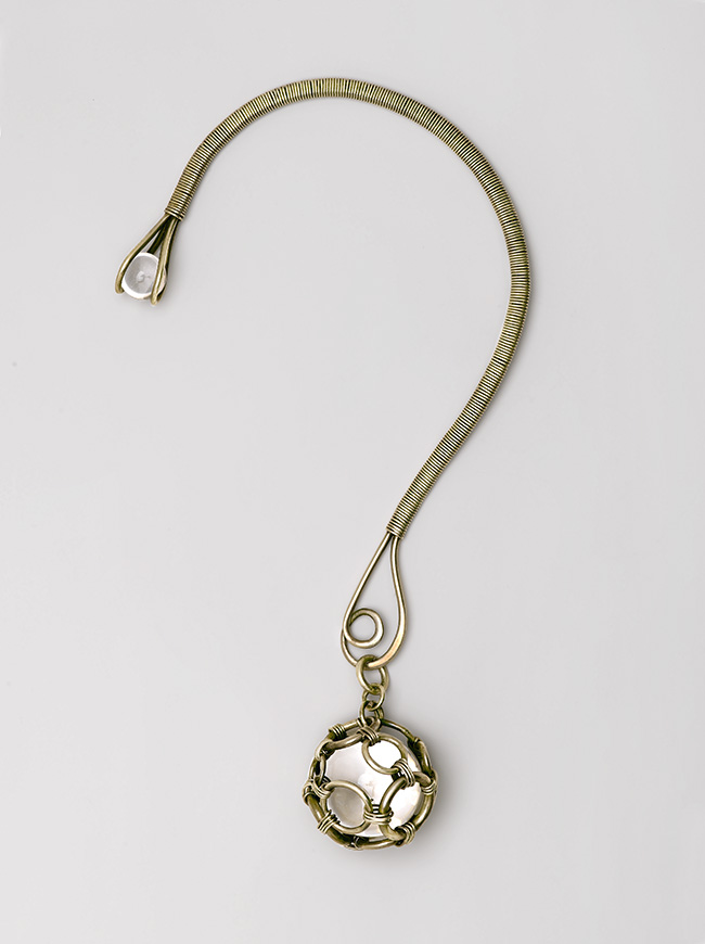 Art Smith (American, 1917-1982). Bauble Necklace, circa 1953. Silver, colorless quartz, 9 18 x 4 78 x 12 in. (23.2 x 12.4 x 1.3 cm). Brooklyn Museum, Gift of Charles L. Russell, 2007.61.7