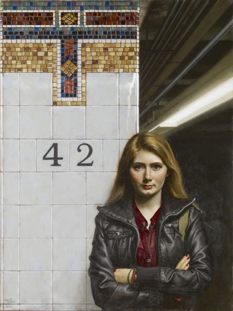 Daniel E. Greene, NA, Young Girl - 42nd St., 40 x 30, oil on panel