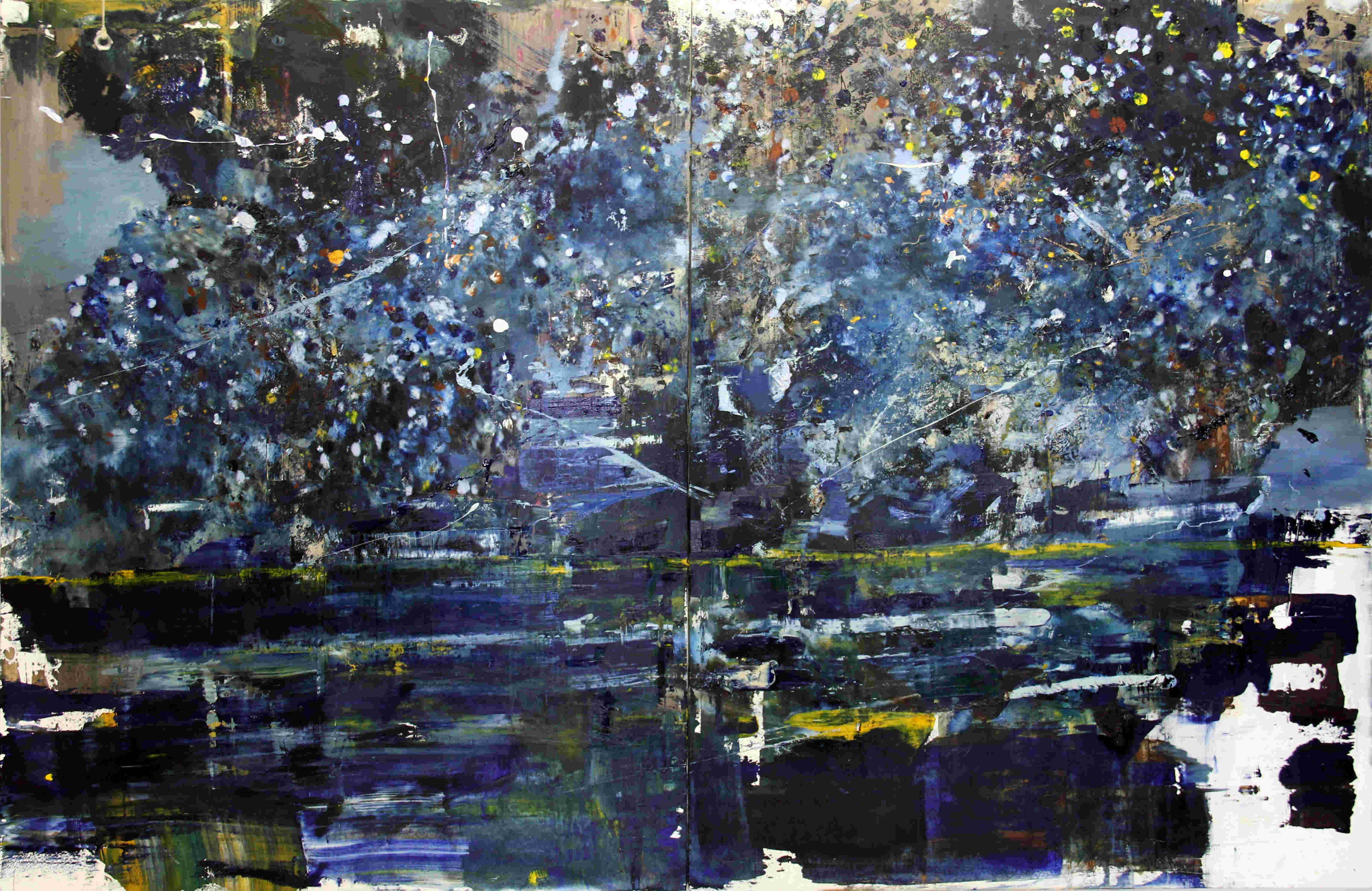 Starry Night In OverThe Rhine, 2014, oil on canvas,48_x72_