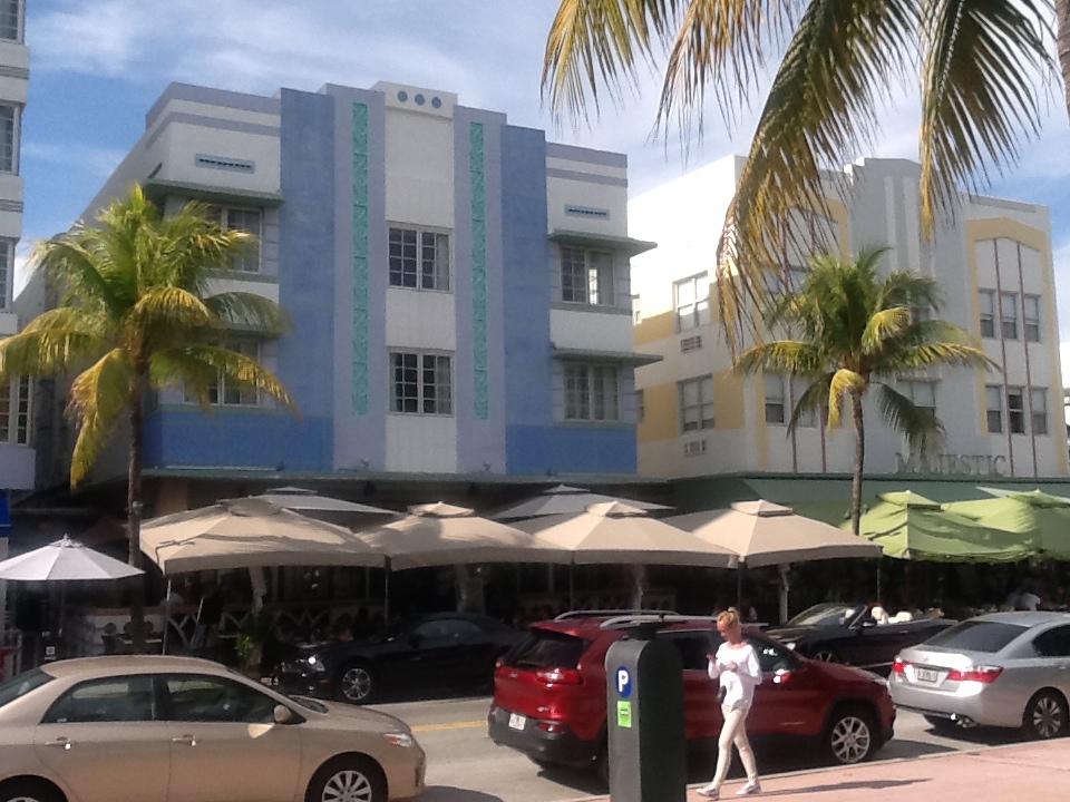 Ocean Drive in South Beach is lined with vintage Art Deco hotels.
