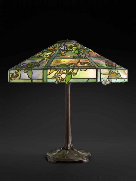 JEWELRY & ENAMELS of LOUIS COMFORT TIFFANY lamps favrile glass vases stained